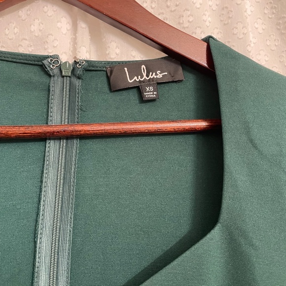 MOVING-SALE Desires of the Heart Emerald Green Long Sleeve Skater Dress - Picture 9 of 9